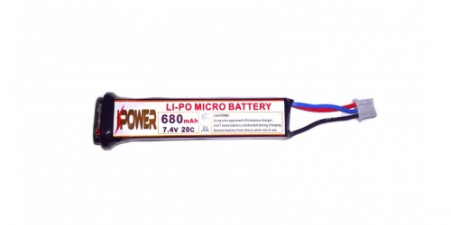 АКБ iPower 7.4V 680mAh LiPO AEP battery ALP680R4-2S AEP