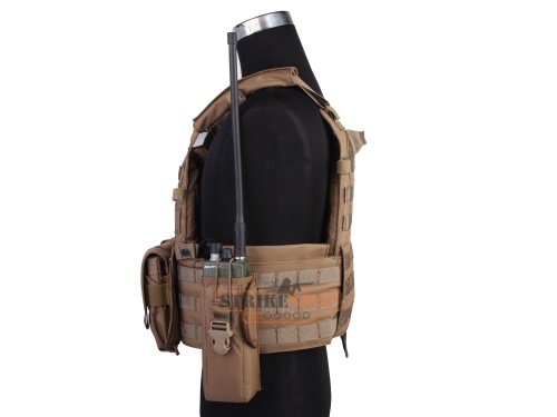 Жилет тактический койот Emerson LBT6094A style Plate Carrier w 3 pouches/CB500D EM7440CB фото 2