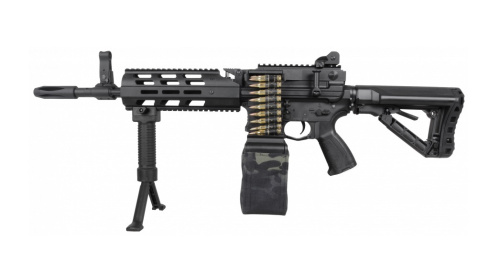 Модель пулемёта G&G CM16 LMG Stealth (130-140 m/s) EGC-16P-LMG-SNB-NCM