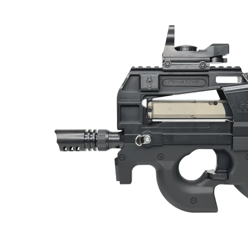 Модель пистолета-пулемета для гидробола SBL P 90, глушитель, прицел, черный, 6+ фото 4