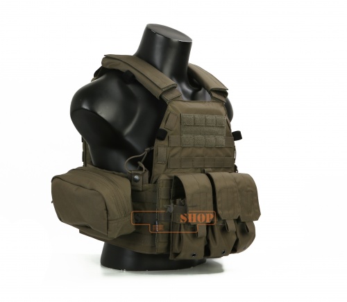 Жилет тактический олива EmersonGear LBT6094A style Plate Carrier w3 pouches/RG500D EM7440RG фото 2