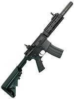 Модель автомата (Cyma) CM.513 M4 CQB с глушителем,  ABS пластик