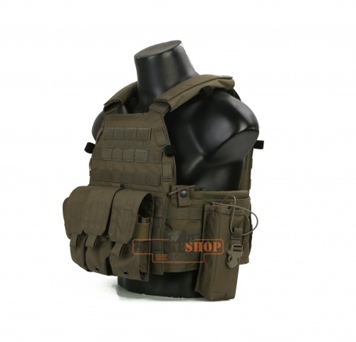 Жилет тактический олива EmersonGear LBT6094A style Plate Carrier w3 pouches/RG500D EM7440RG фото 6