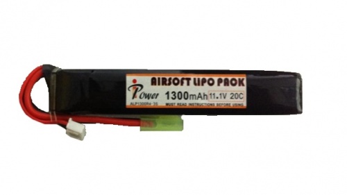 АКБ iPower 11.1V LiPO 1300mAh 20C ALP1300R4-3S 13x42x68 mini type 