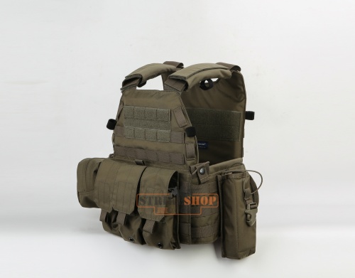 Жилет тактический олива EmersonGear LBT6094A style Plate Carrier w3 pouches/RG500D EM7440RG фото 3